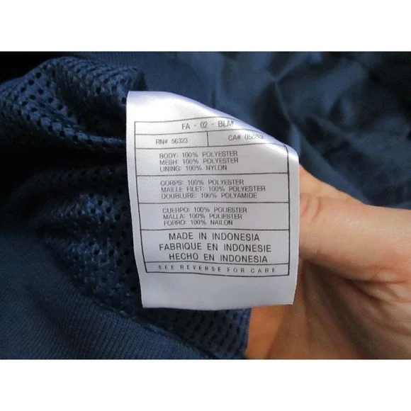 VTG UNC Tar Heels Windbreaker Mens XXL Navy Blue Nike Center Swoosh Pullover - Picture 11 of 11